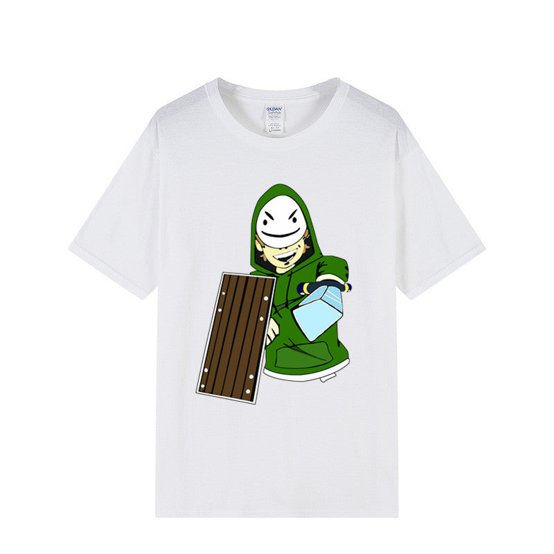 Dreamwastaken Novelty Hoodies Dream Merch Shirt 2D Printed Short Sleeve Round Neck Loose T-shirt