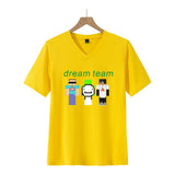 Dreamwastaken Novelty Hoodies Dream Merch Shirt 2D Printing Fashion V-neck Short Sleeved T-shirt ''Summer