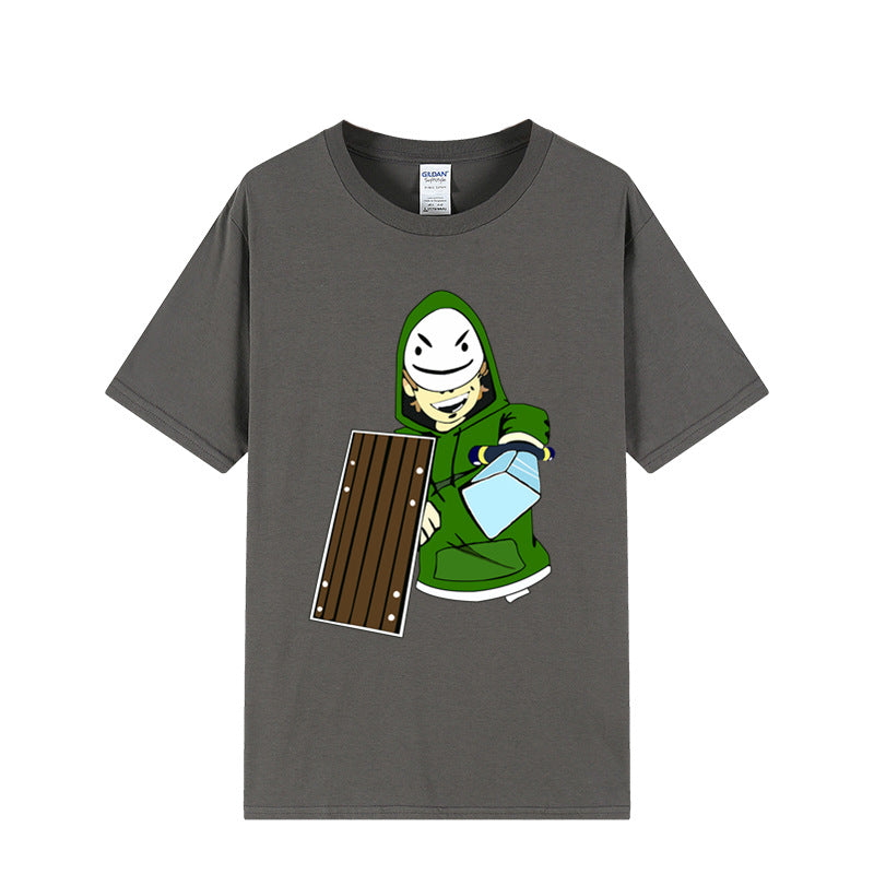 Dreamwastaken Novelty Hoodies Dream Merch Shirt 2D Printed Short Sleeve Round Neck Loose T-shirt