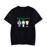 Dreamwastaken Novelty Hoodies Dream Merch Shirt Short Sleeve Round Neck Loose T-shirt