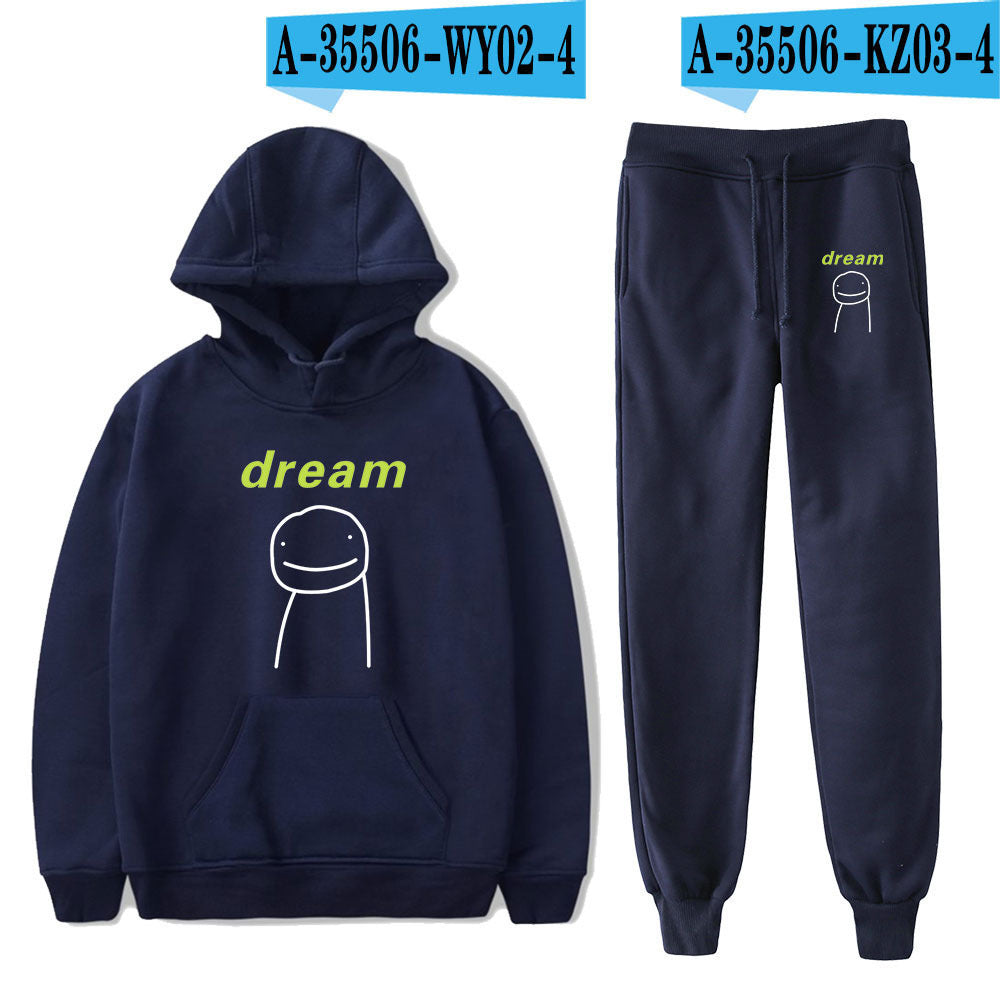 Dreamwastaken Novelty Hoodies Dream Merch Shirt Fashion Casual Printing Hoodie Ankle Banded Pants Suit