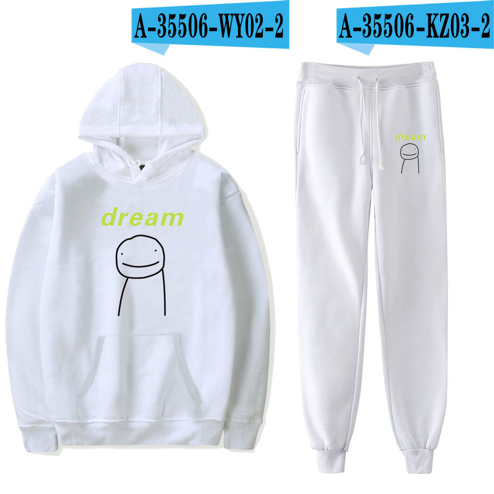 Dreamwastaken Novelty Hoodies Dream Merch Shirt Fashion Casual Printing Hoodie Ankle Banded Pants Suit