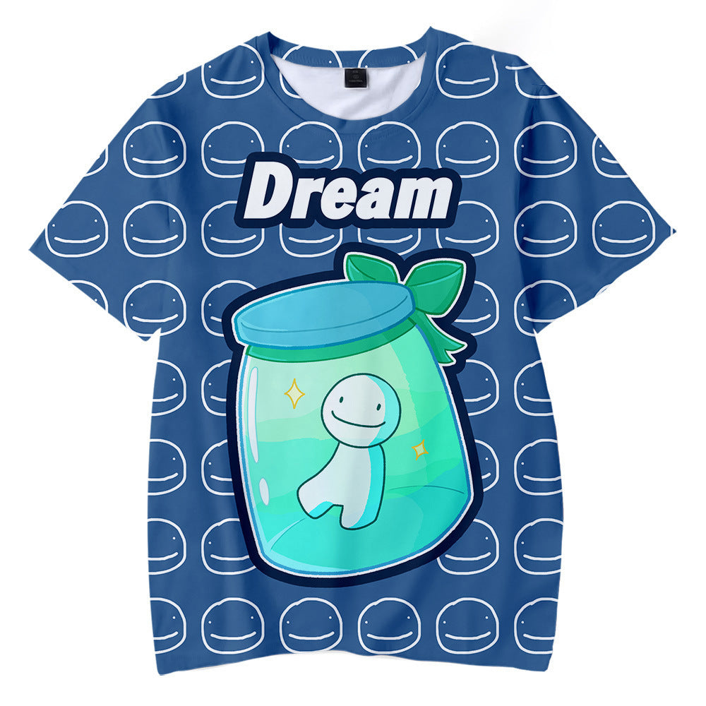 Dreamwastaken Novelty Hoodies Dream Merch Shirt 3D Printed Casual Fashion Short Sleeve T-shirt