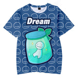 Dreamwastaken Novelty Hoodies Dream Merch Shirt 3D Printed Casual Fashion Short Sleeve T-shirt