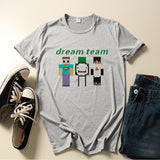 Dreamwastaken Novelty Hoodies Dream Merch Shirt Printed Short Sleeve T-shirt Summer