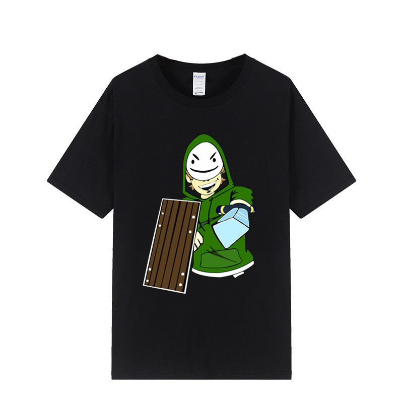 Dreamwastaken Novelty Hoodies Dream Merch Shirt 2D Printed Short Sleeve Round Neck Loose T-shirt