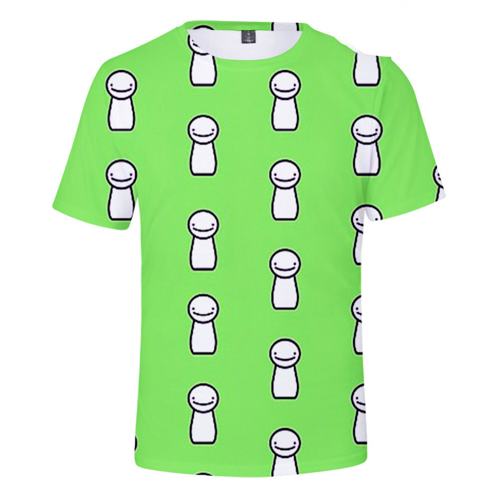 Dreamwastaken Novelty Hoodies Dream Merch Shirt 3D Short Sleeve T-shirt Casual Loose