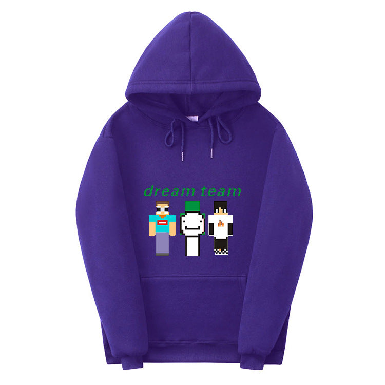 Dreamwastaken Novelty Hoodies Dream Merch Shirt 2D Printed Casual Fashion Loose Hooded Sweater