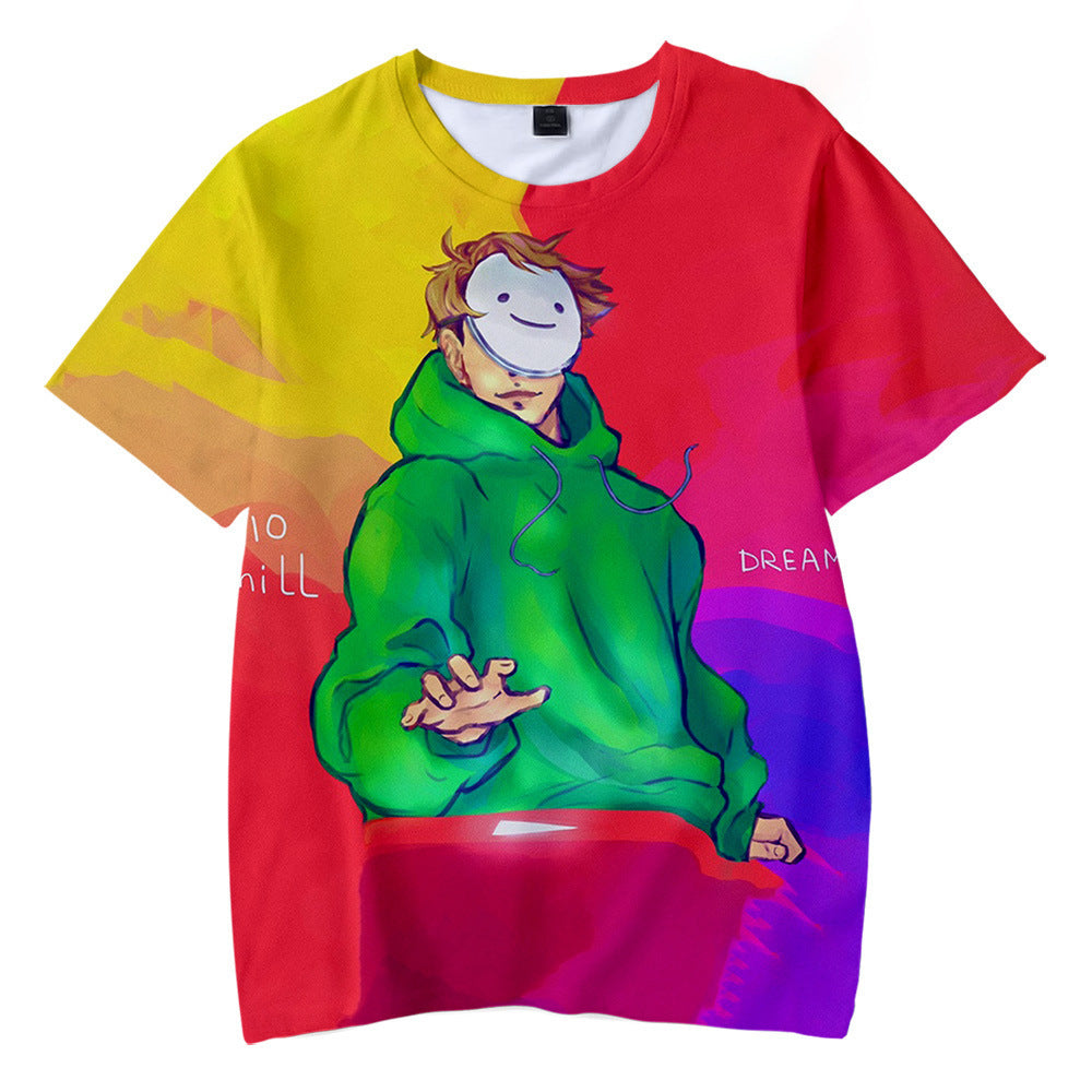 Dreamwastaken Novelty Hoodies Dream Merch Shirt 3D Printed Casual Fashion Short Sleeve T-shirt