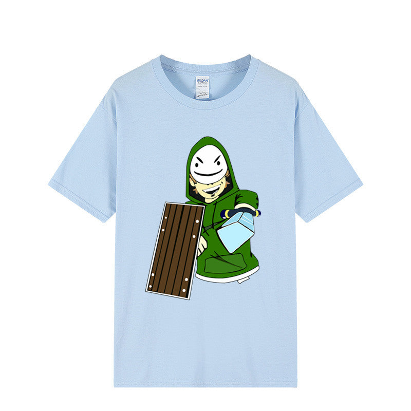 Dreamwastaken Novelty Hoodies Dream Merch Shirt 2D Printed Short Sleeve Round Neck Loose T-shirt
