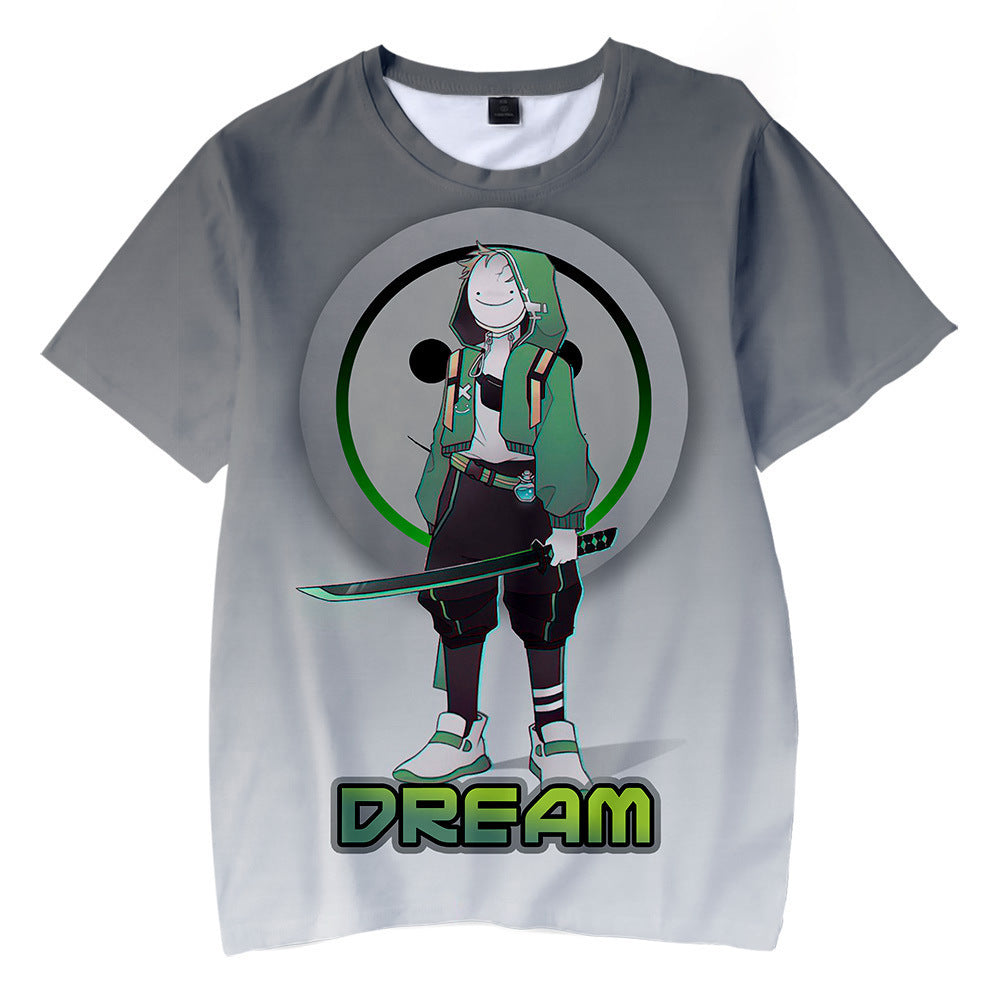 Dreamwastaken Novelty Hoodies Dream Merch Shirt 3D Printed Casual Fashion Short Sleeve T-shirt
