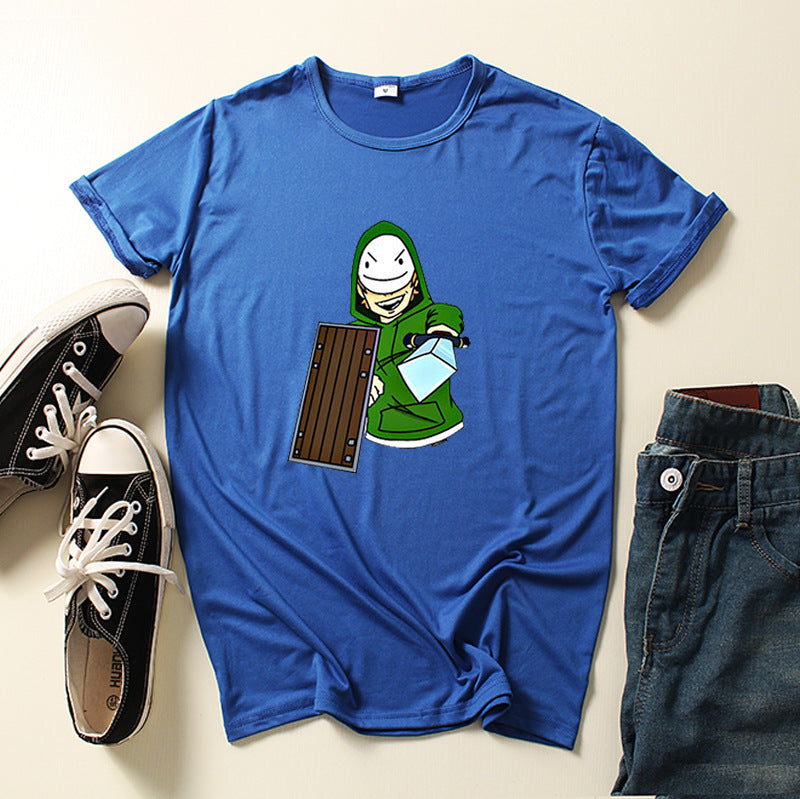 Dreamwastaken Novelty Hoodies Dream Merch Shirt Dreamwastaken Summer Fashion Cartoon Animation Short Sleeve T-shirt Top