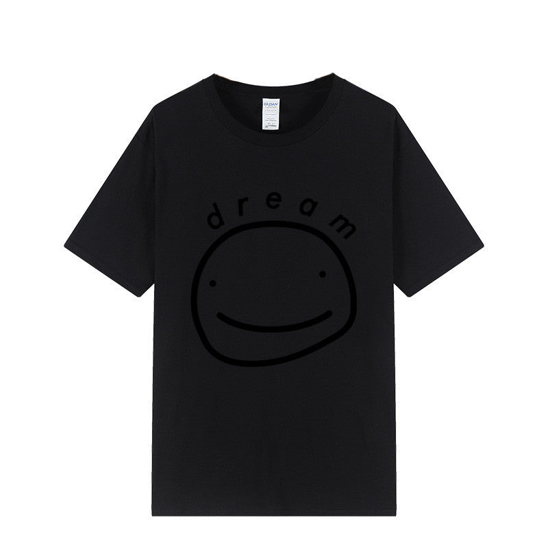 Dreamwastaken Novelty Hoodies Dream Merch Shirt Printed Casual Stylish Loose Short Sleeve T-shirt