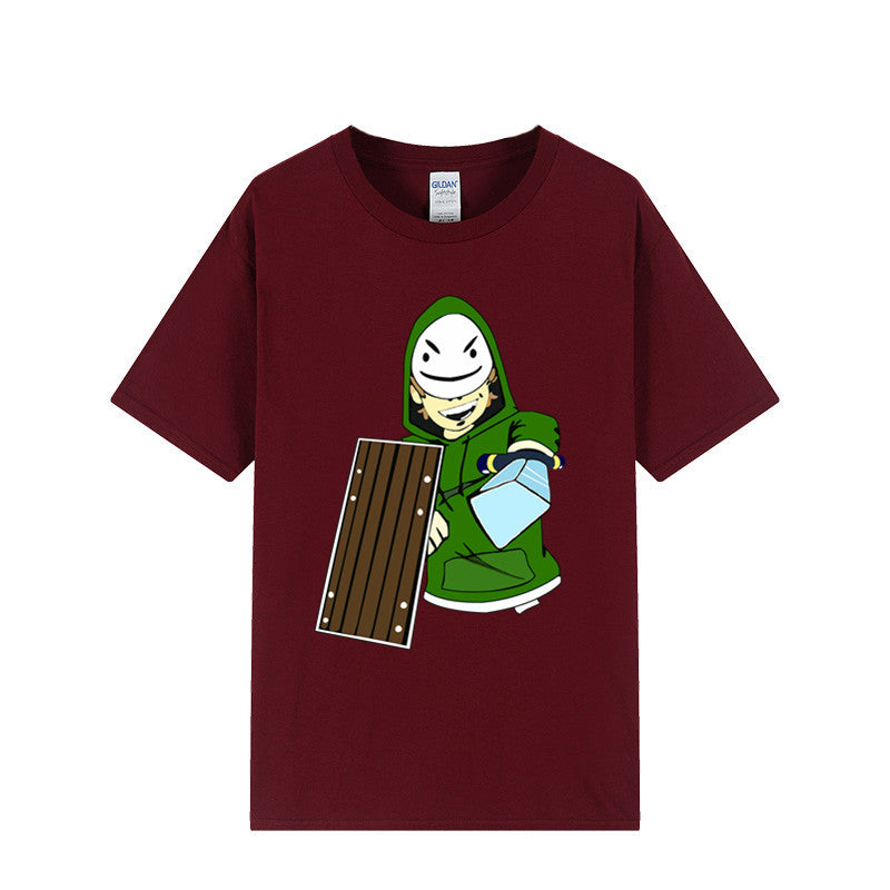 Dreamwastaken Novelty Hoodies Dream Merch Shirt 2D Printed Short Sleeve Round Neck Loose T-shirt