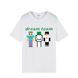 Dreamwastaken Novelty Hoodies Dream Merch Shirt 2D Printed Short Sleeve Round Neck Loose T-shirt