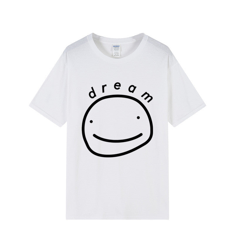 Dreamwastaken Novelty Hoodies Dream Merch Shirt Printed Casual Stylish Loose Short Sleeve T-shirt