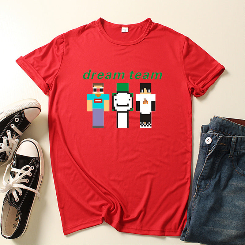 Dreamwastaken Novelty Hoodies Dream Merch Shirt Printed Short Sleeve T-shirt Summer
