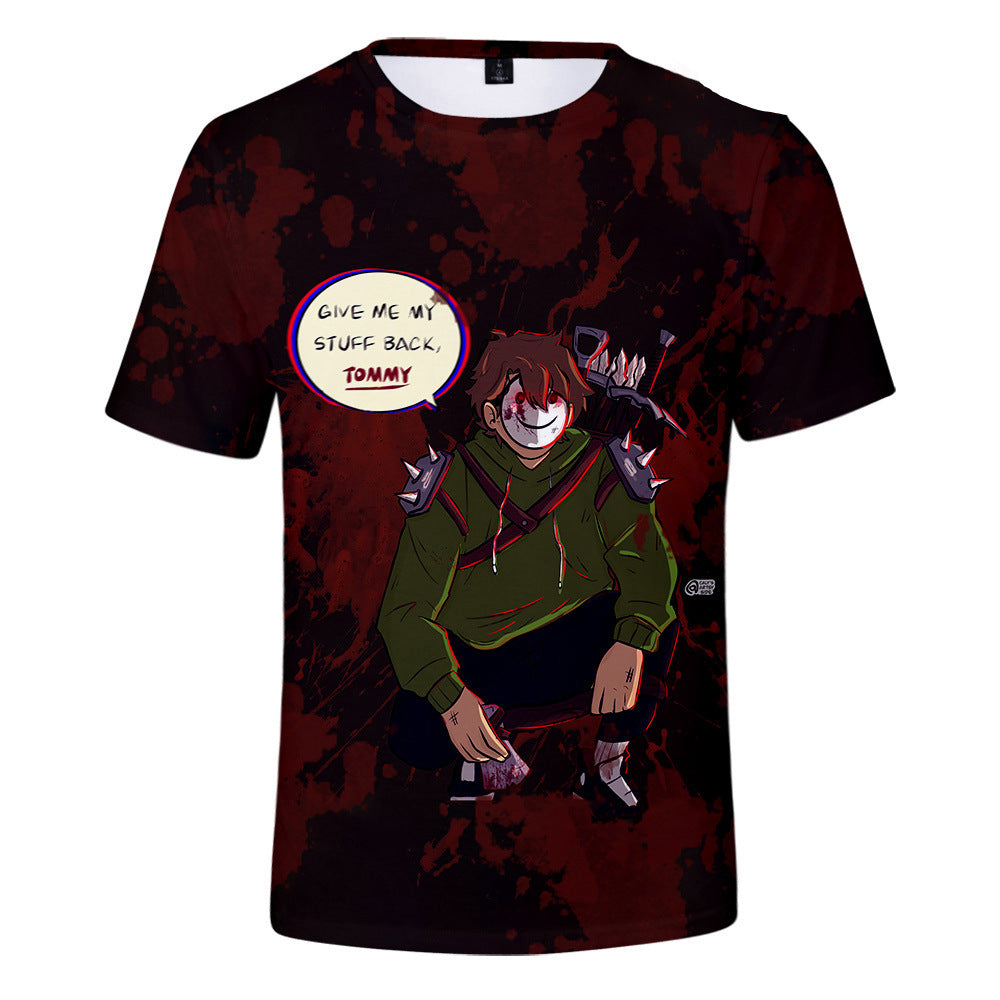 Dreamwastaken Novelty Hoodies Dream Merch Shirt 3D Short Sleeve T-shirt Casual Loose