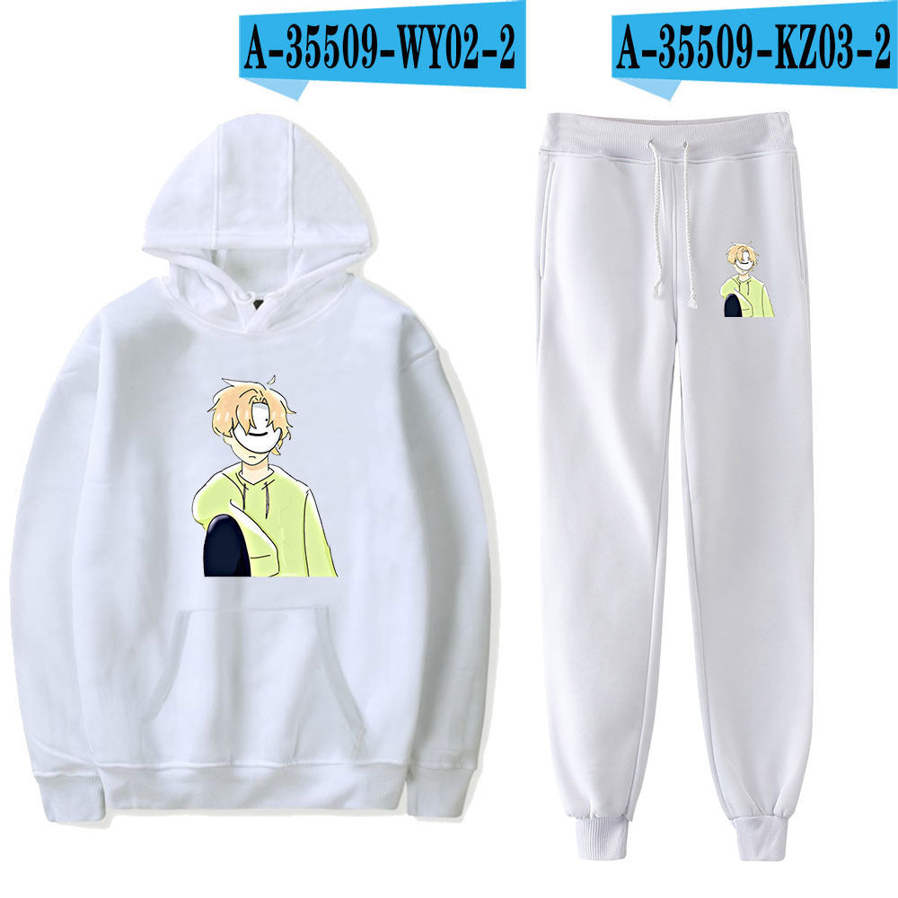 Dreamwastaken Novelty Hoodies Dream Merch Shirt Fashion Casual Printing Hoodie Ankle Banded Pants Suit