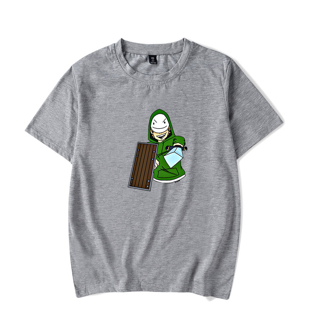 Dreamwastaken Novelty Hoodies Dream Merch Shirt Short Sleeve Round Neck Loose T-shirt