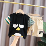 Kid's Athletic Tracksuit Boys Summer Suit Children's Short Sleeve Two-Piece Set