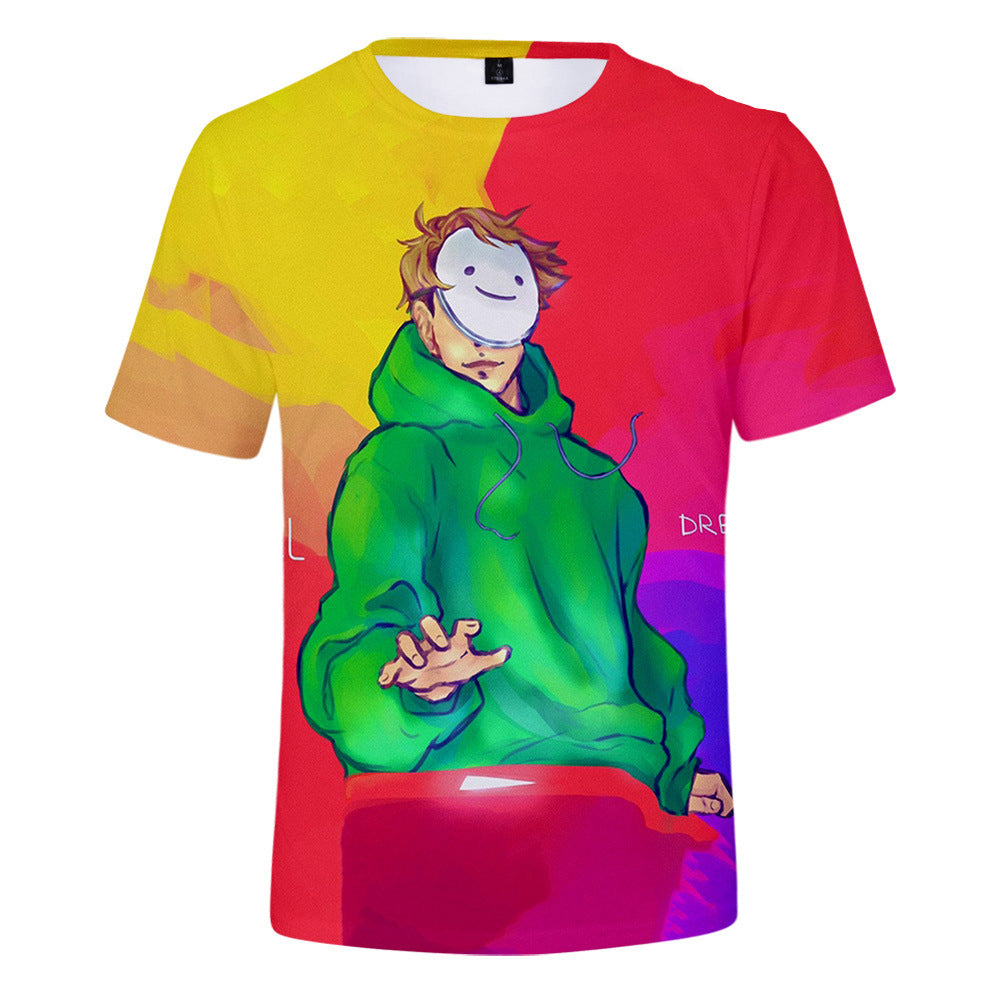 Dreamwastaken Novelty Hoodies Dream Merch Shirt 3D Short Sleeve T-shirt Casual Loose