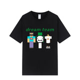 Dreamwastaken Novelty Hoodies Dream Merch Shirt 2D Printed Short Sleeve Round Neck Loose T-shirt
