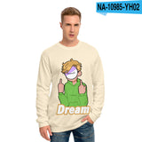 Dreamwastaken Novelty Hoodies Dream Merch Shirt Dreamwastaken Printed Sweater Casual Loose 3D Round Neck Sweater