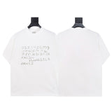 Mm series export wholesale margiela simple style digital four-corner mark couple short-sleeved t-shirtpure cotton high quality