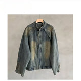 Unisex Baseball Jersey Vintage Make Old Denim Jacket