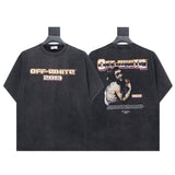 Summer off-white high quality pure cotton t-shirt printing short-sleeved t