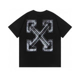 Correct version offow rainbow gradient arrow twill cashew flower graffiti short-sleeved t-shirt
