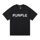 Purple br@nd comfy basics letter logo printing short-sleeved fog american street t-shirt