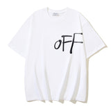 Spring/summer ow splatter graffiti arrow graphic crewneck short sleeve tee