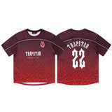 Trapstar logo slant digital basketball jersey football shirt gradient color sports short sleeve t-shirt for men