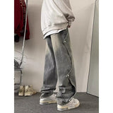 Unisex Jeans Vintage Tooling Jeans Loose Straight Casual Pants