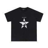 Erd: brooding rich kid - american retro portrait print rock 'n' roll hip-hop pocket oversized short sleeve tee
