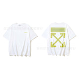 European and american spring/summer ow gradient arrow graphic crew neck short sleeve t-shirt
