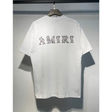 [gram] am peace dove flowing paint graffiti letter starry sky classic logo printing short sleeve couple t-shirt