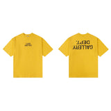 American retro gallery dept. letter print oversized double gauze pure cotton short sleeve t-shirt