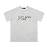 Erd: brooding rich kid - american retro portrait print rock 'n' roll hip-hop pocket oversized short sleeve tee