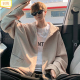 Unisex Baseball Jersey Cardigan Sweater Jacket Loose Jacket