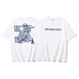 Spring/summer ow splatter graffiti arrow graphic crewneck short sleeve tee