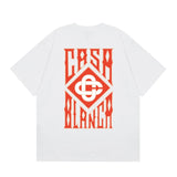 casa casablanca short-sleeved fantasy door letter logo printingstylish round neck short-sleeved t-shirt