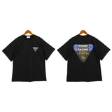 American rhu co-branded marlboro f formula traffic jam coconut tree sunset logo short-sleeved couple t