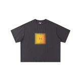 High-quality, niche, premium american-style short-sleeve t-shirt with trendy sanskrit letter print