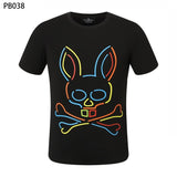 Psy wholesale american cho bunt-shirt colorful skull rabbit gradient letterprintingcouple short