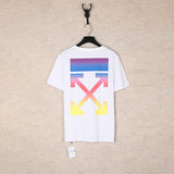 Correct version offow rainbow gradient arrow twill cashew flower graffiti short-sleeved t-shirt