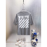 Spring/summer ow splatter graffiti arrow graphic crewneck short sleeve tee