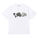 Cross-border foreign trade wholesale trapstar gradient letter ts tiger head printing short-sleeved couple loose high street